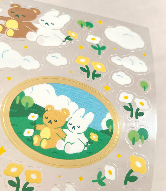 forever field clear sticker sheet