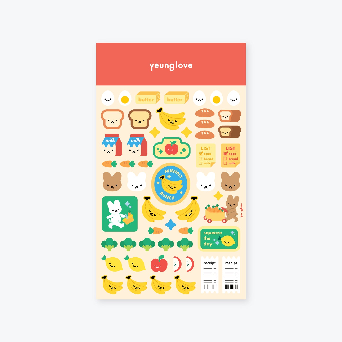 grocery day sticker sheet