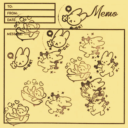 A-OK bunny stamp