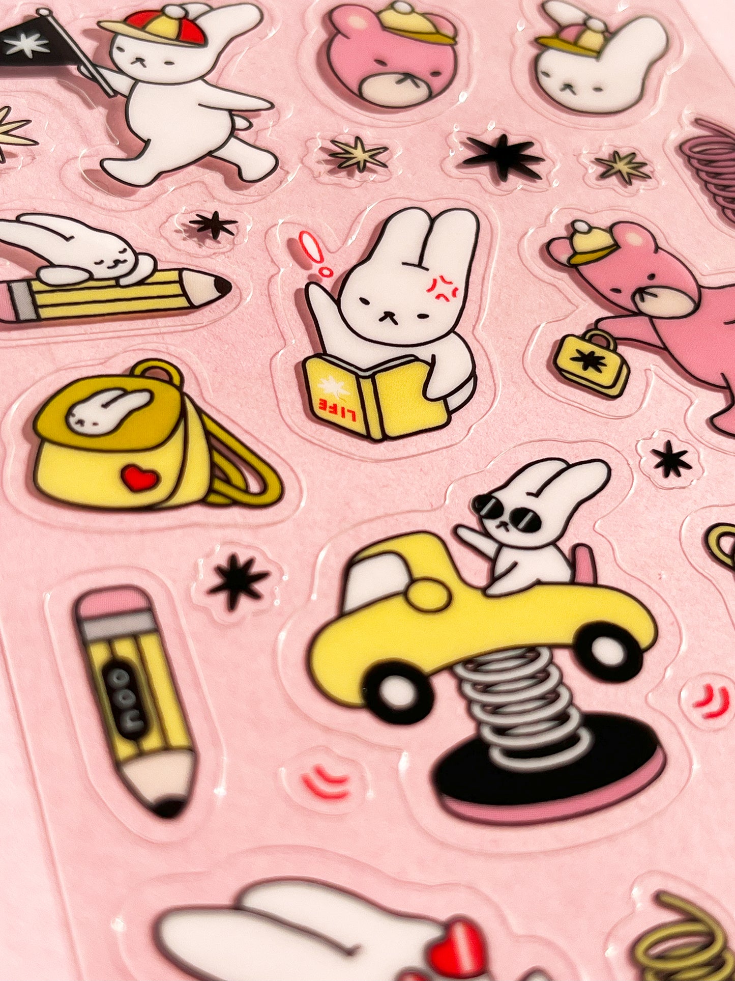 2 cool 4 skool clear sticker sheet