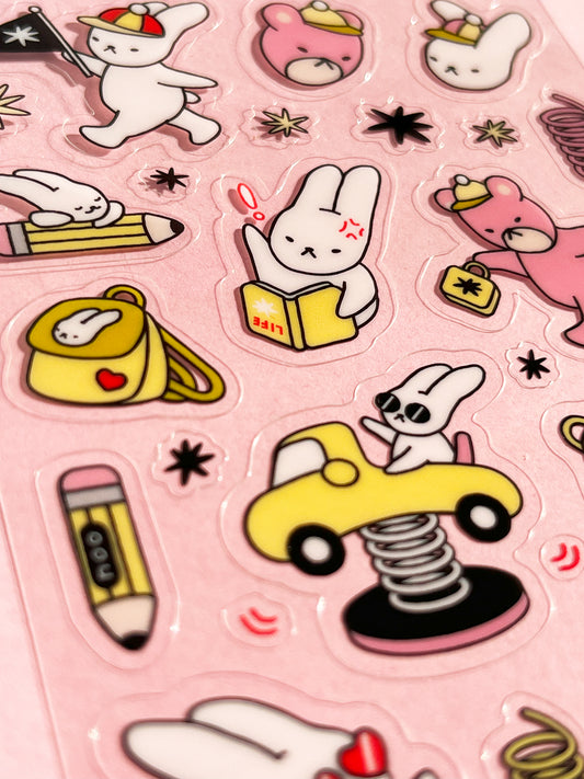 2 cool 4 skool clear sticker sheet