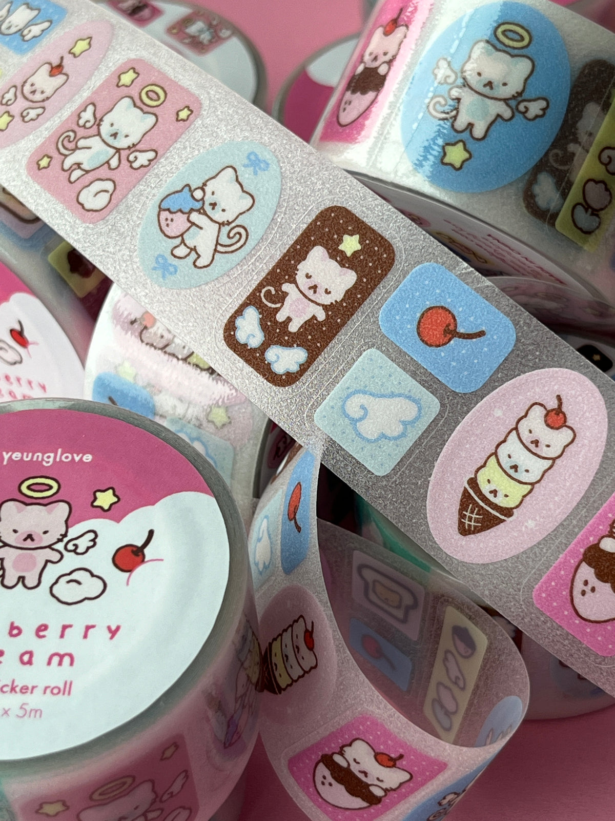 Starberry Dreams Glitter Sticker Roll