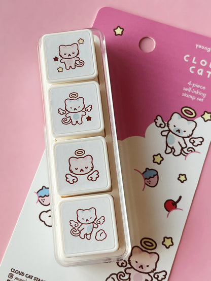 Cloud Cat 4-Button Stamp