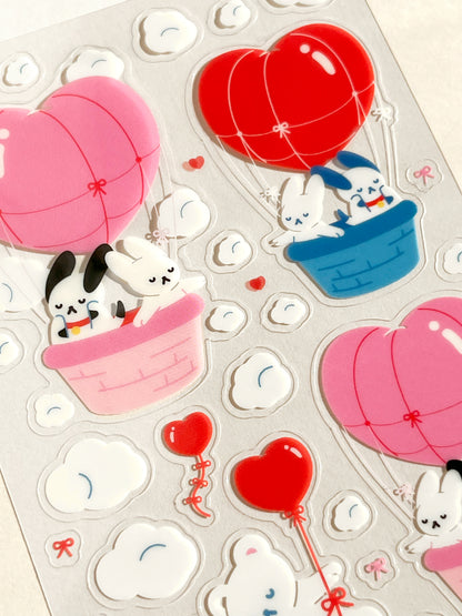 balloon buddies clear sticker sheet
