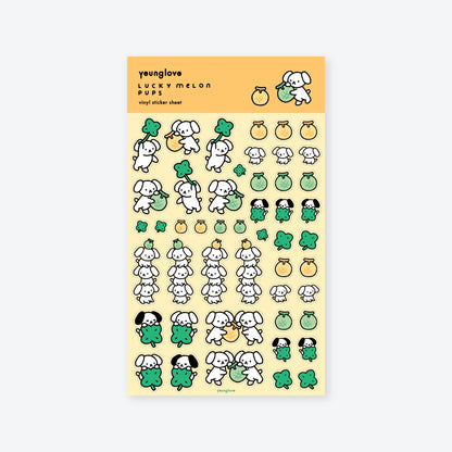 Lucky Melon Pups Sticker Sheet