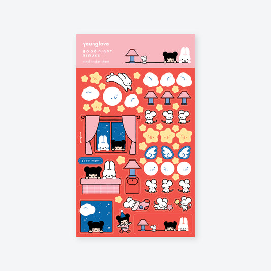 Goodnight Ninjee Sticker Sheet