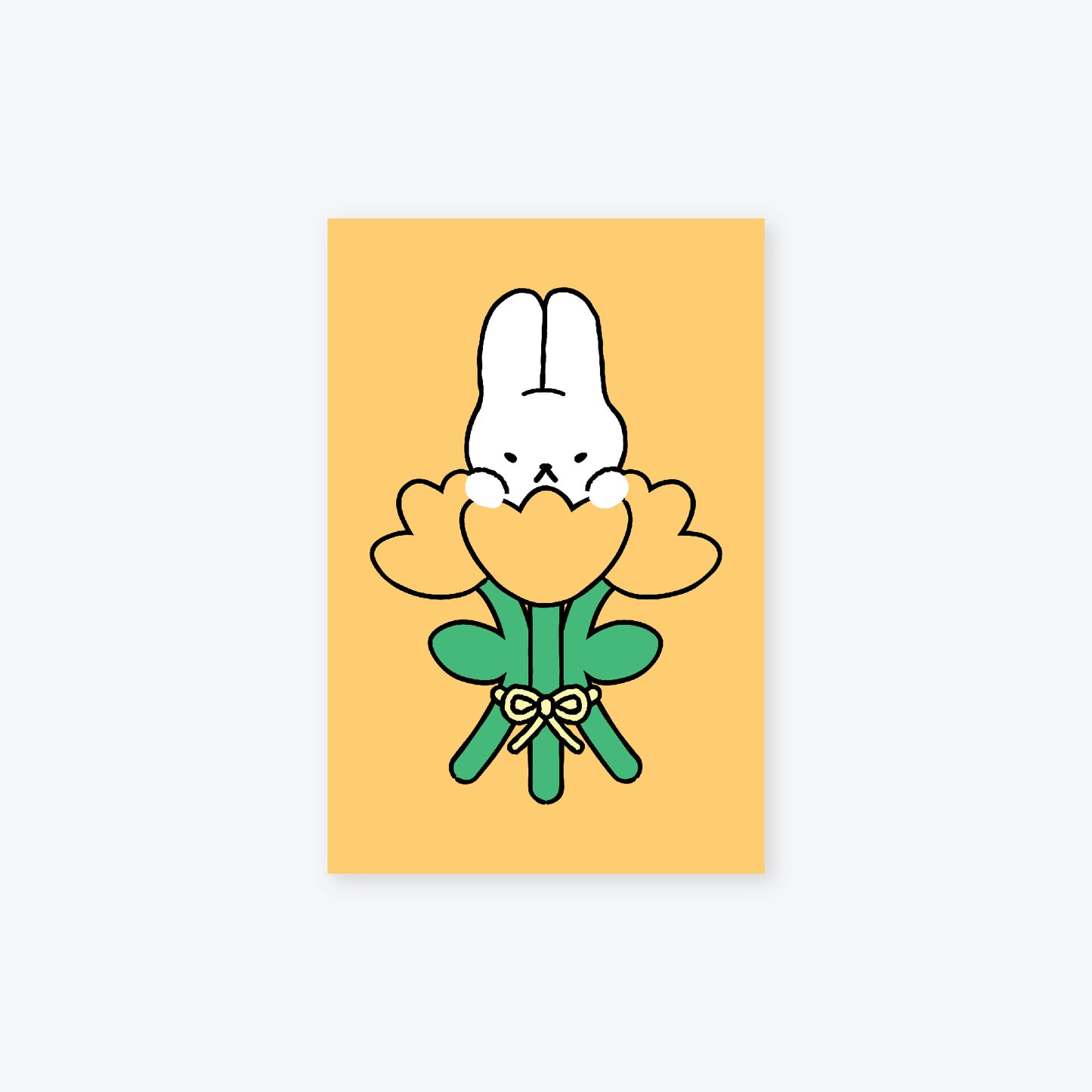 flower bunni postcard
