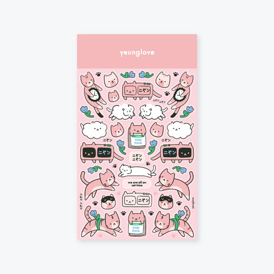 cat time sticker sheet