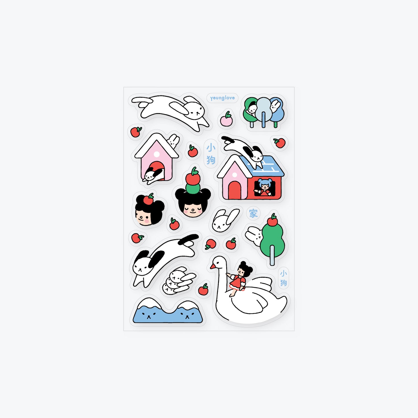 sweet home clear sticker sheet