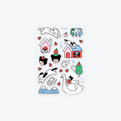 sweet home clear sticker sheet