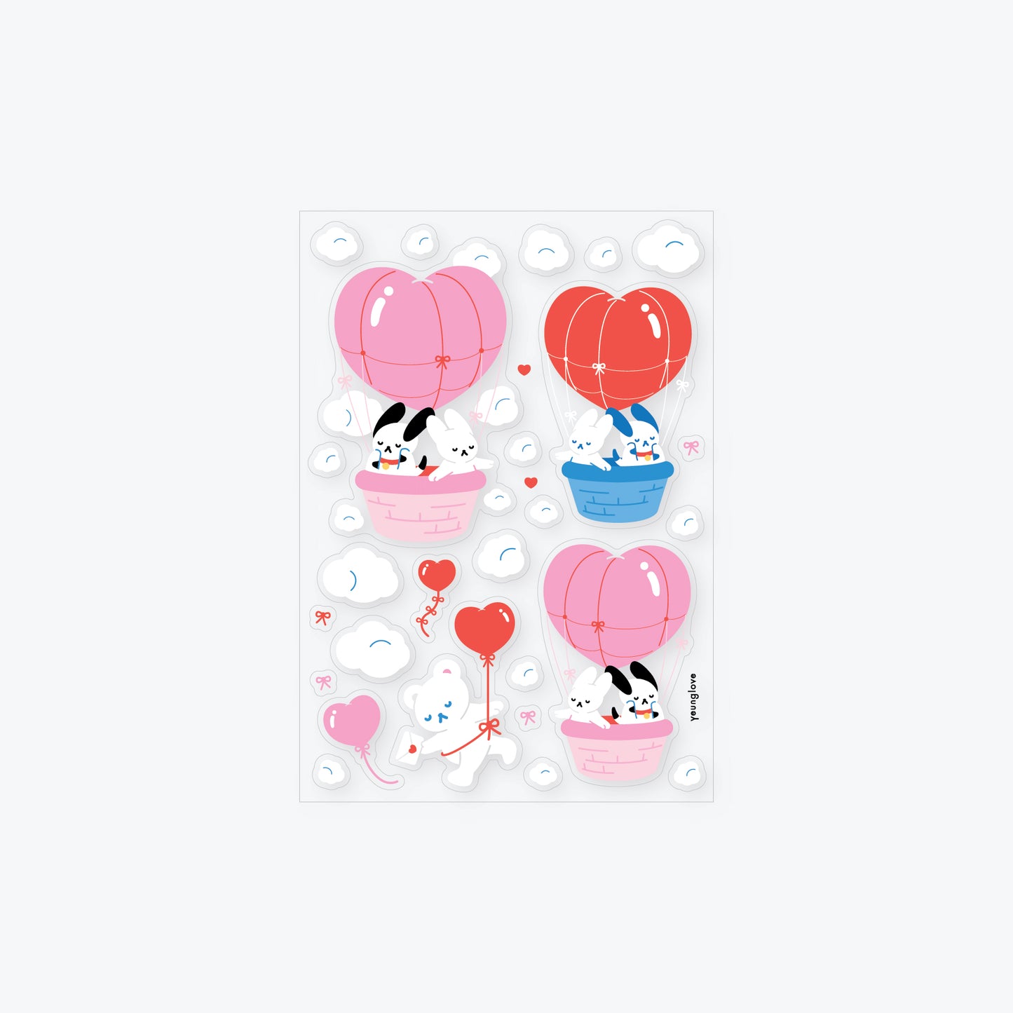 balloon buddies clear sticker sheet