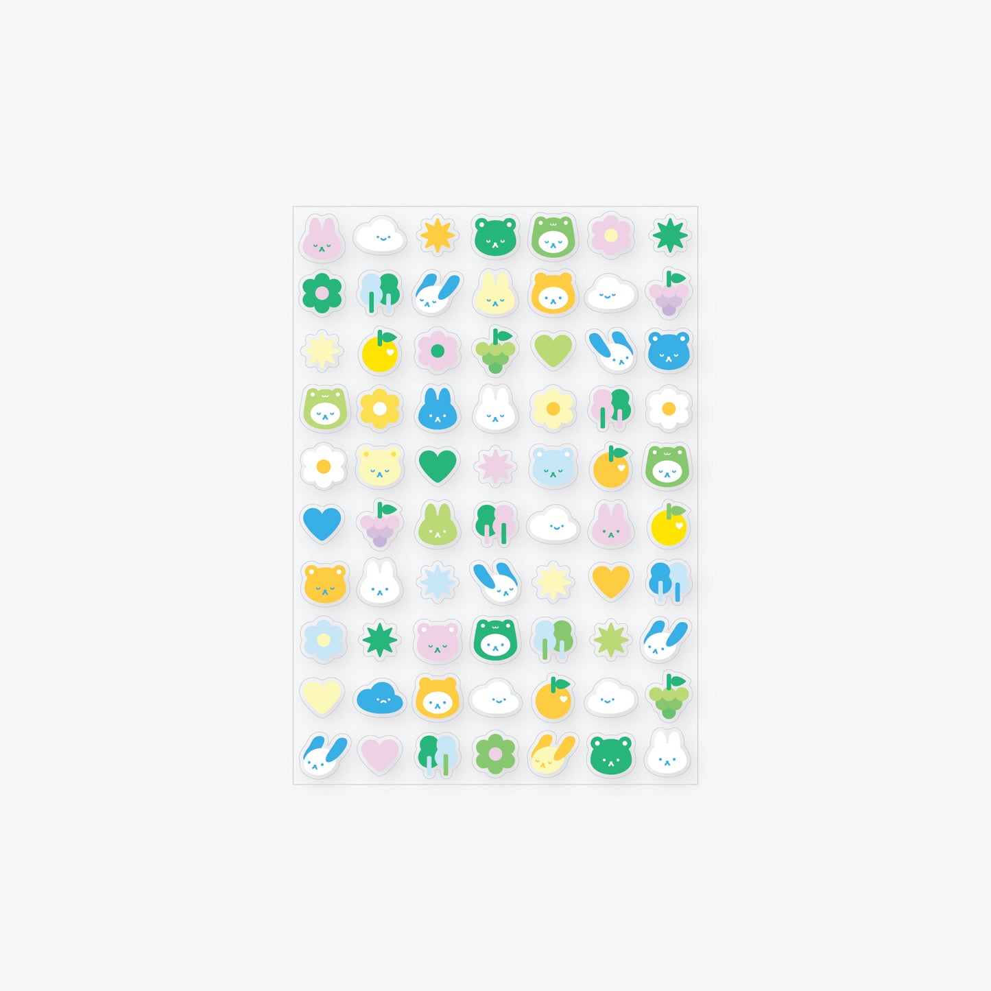 wednesday friends clear sticker sheet