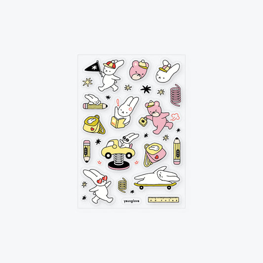2 cool 4 skool clear sticker sheet