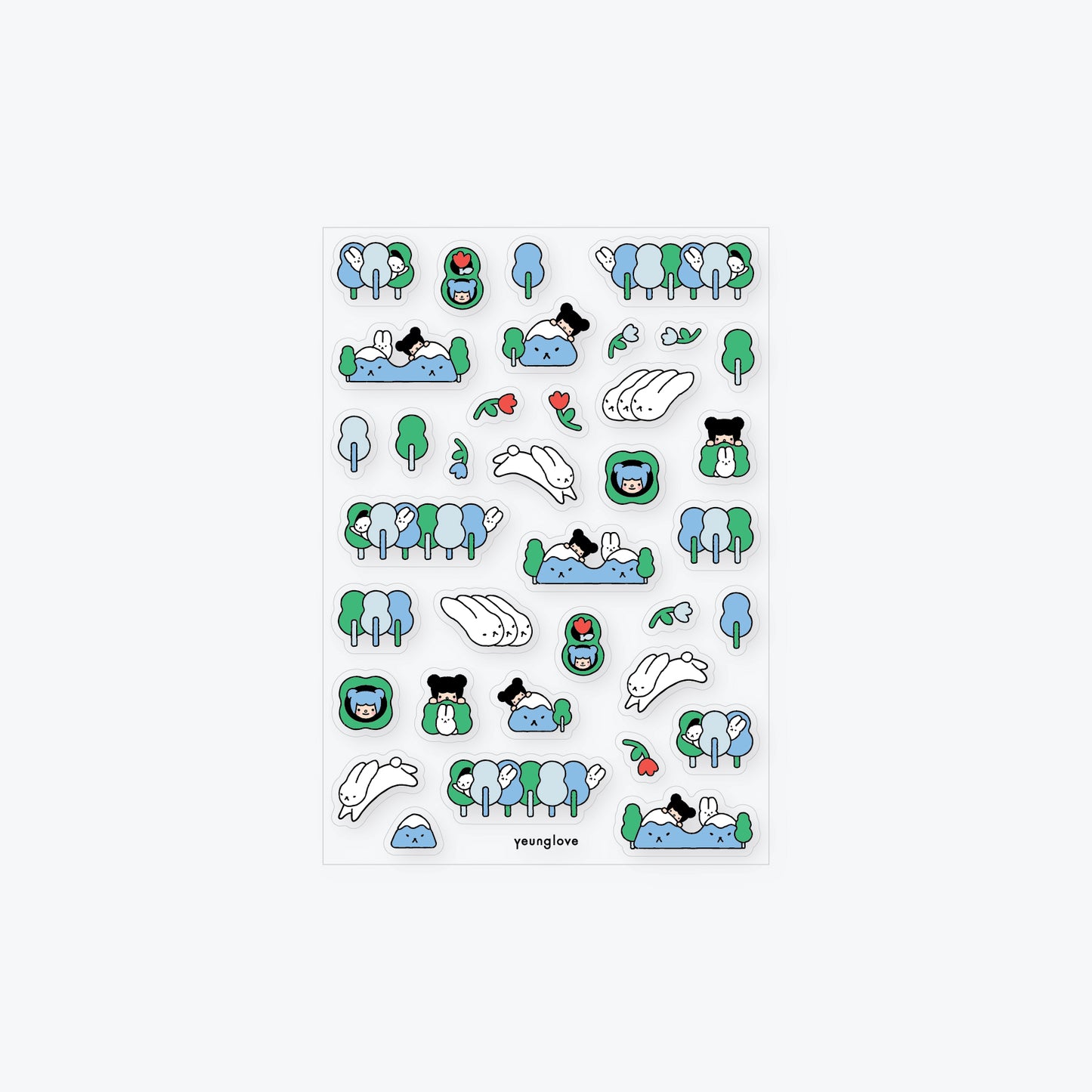 little friends clear sticker sheet