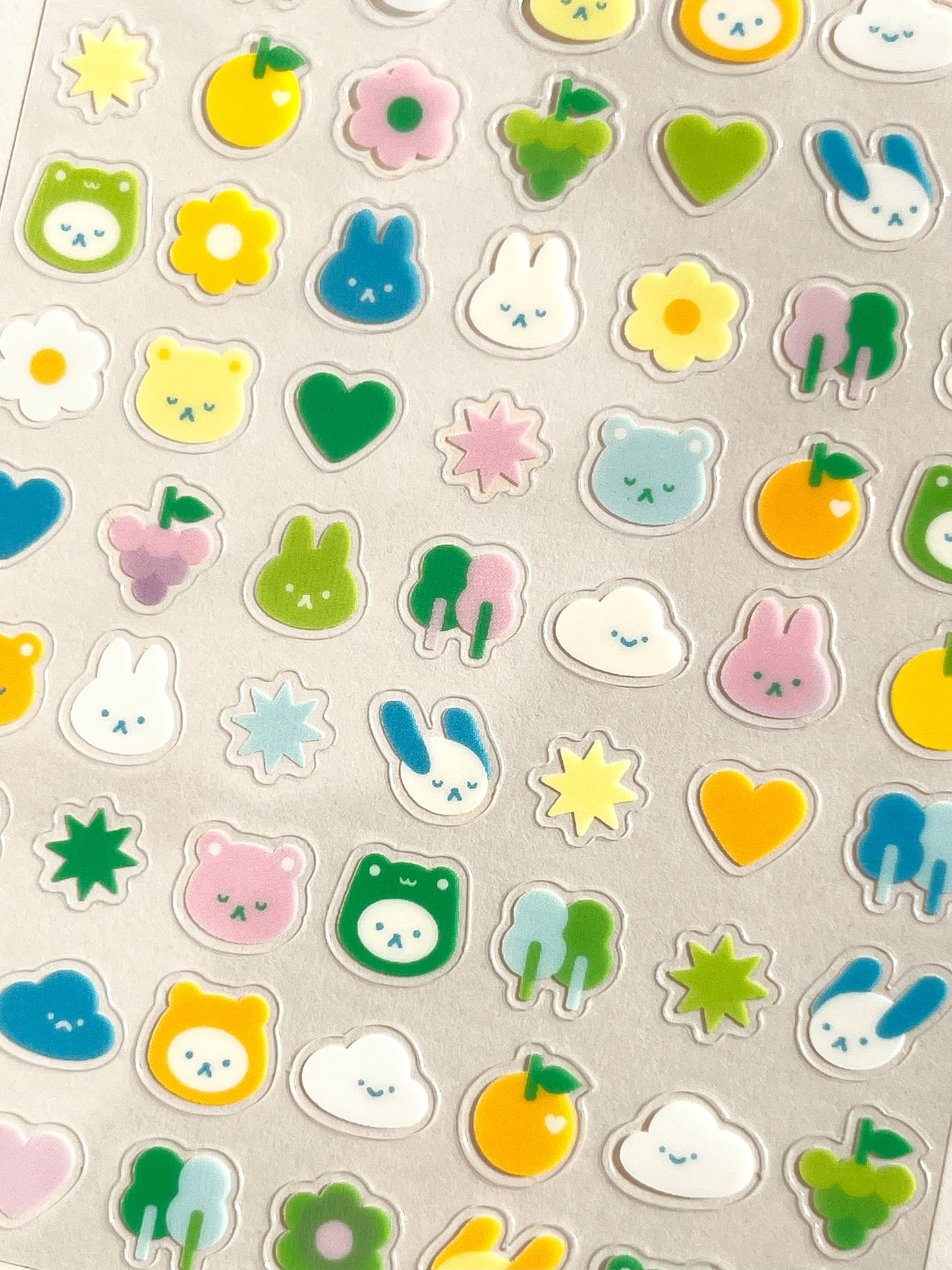 wednesday friends clear sticker sheet