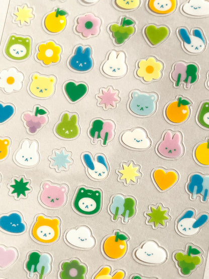 wednesday friends clear sticker sheet