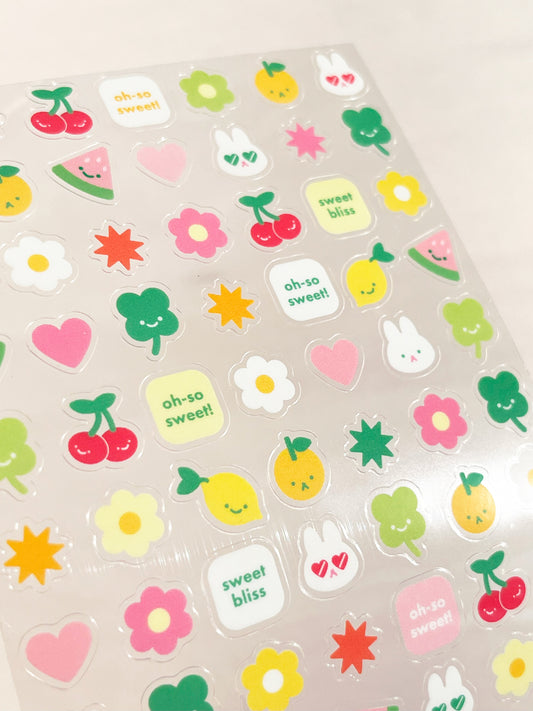 sweet bliss clear sticker sheet