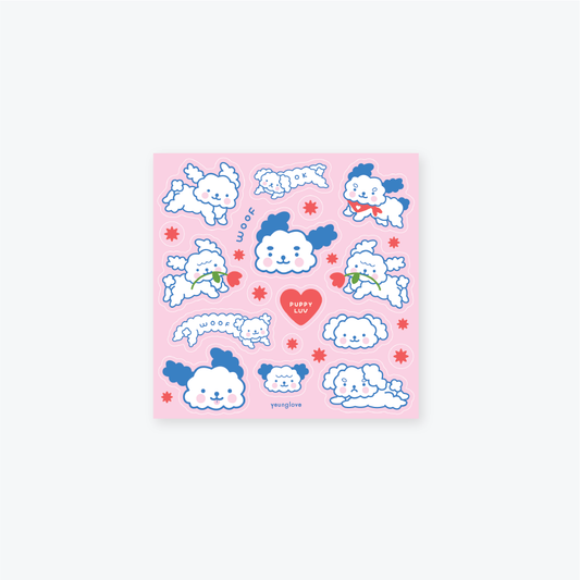 puppyluv sticker sheet