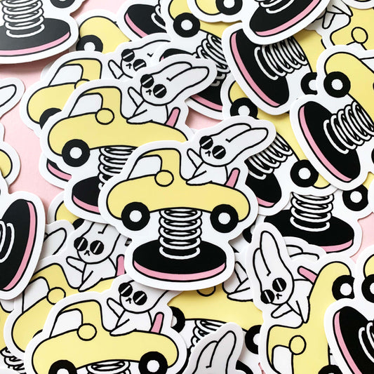 bunny drive sticker