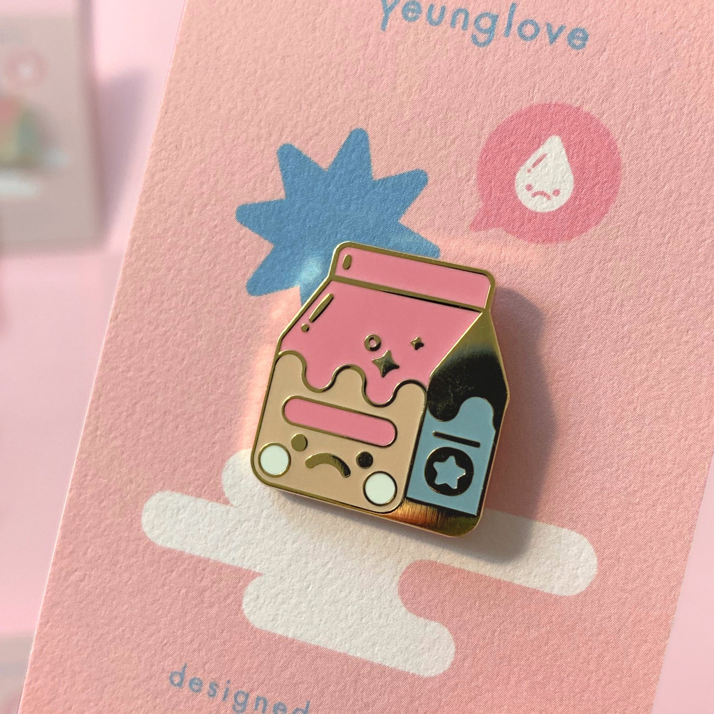 spoiled milk enamel pin