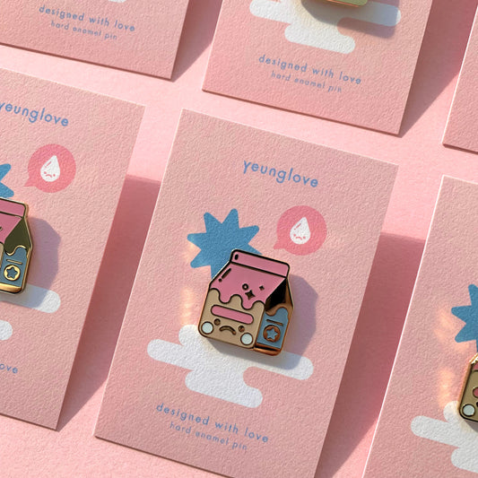 spoiled milk enamel pin