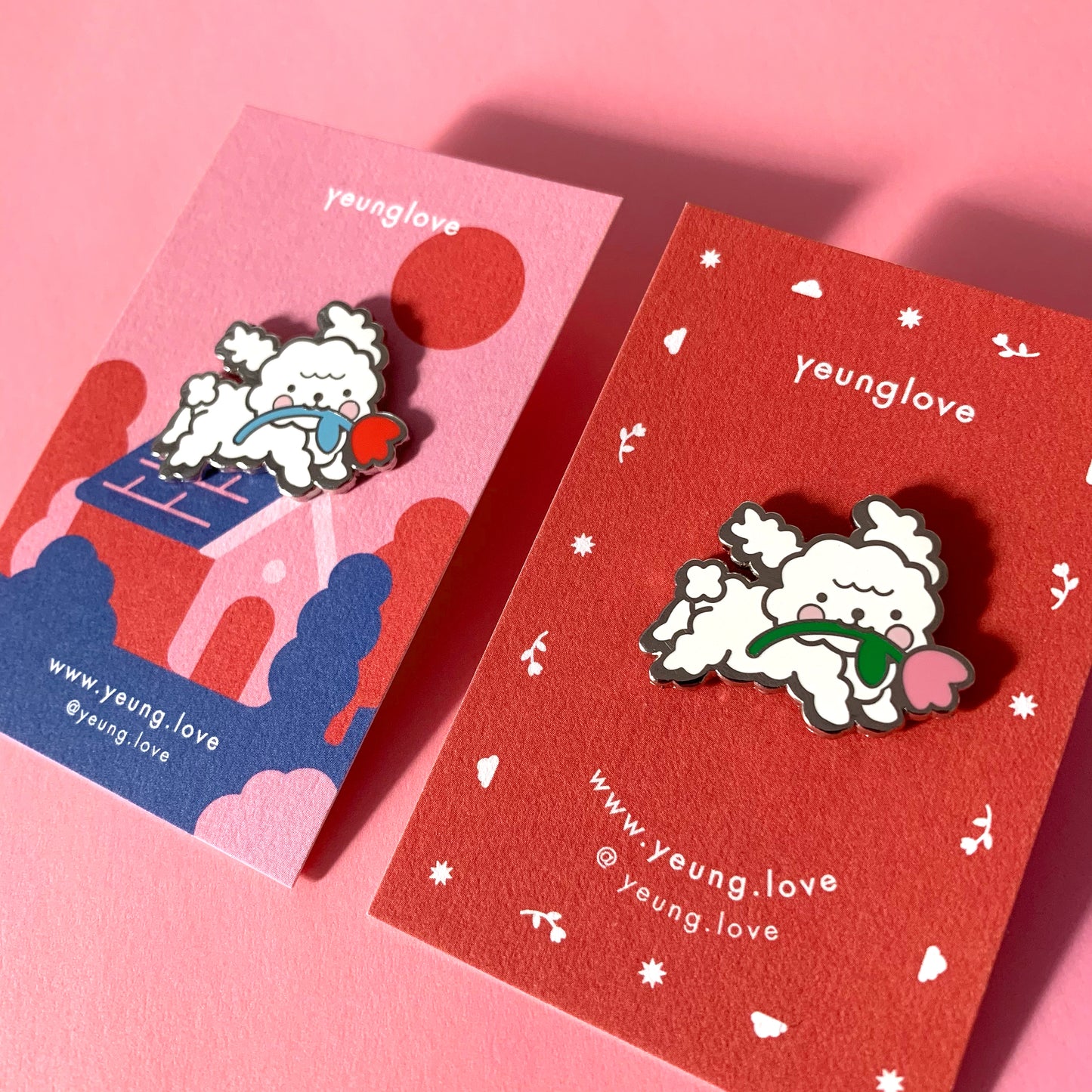 puppy enamel pin