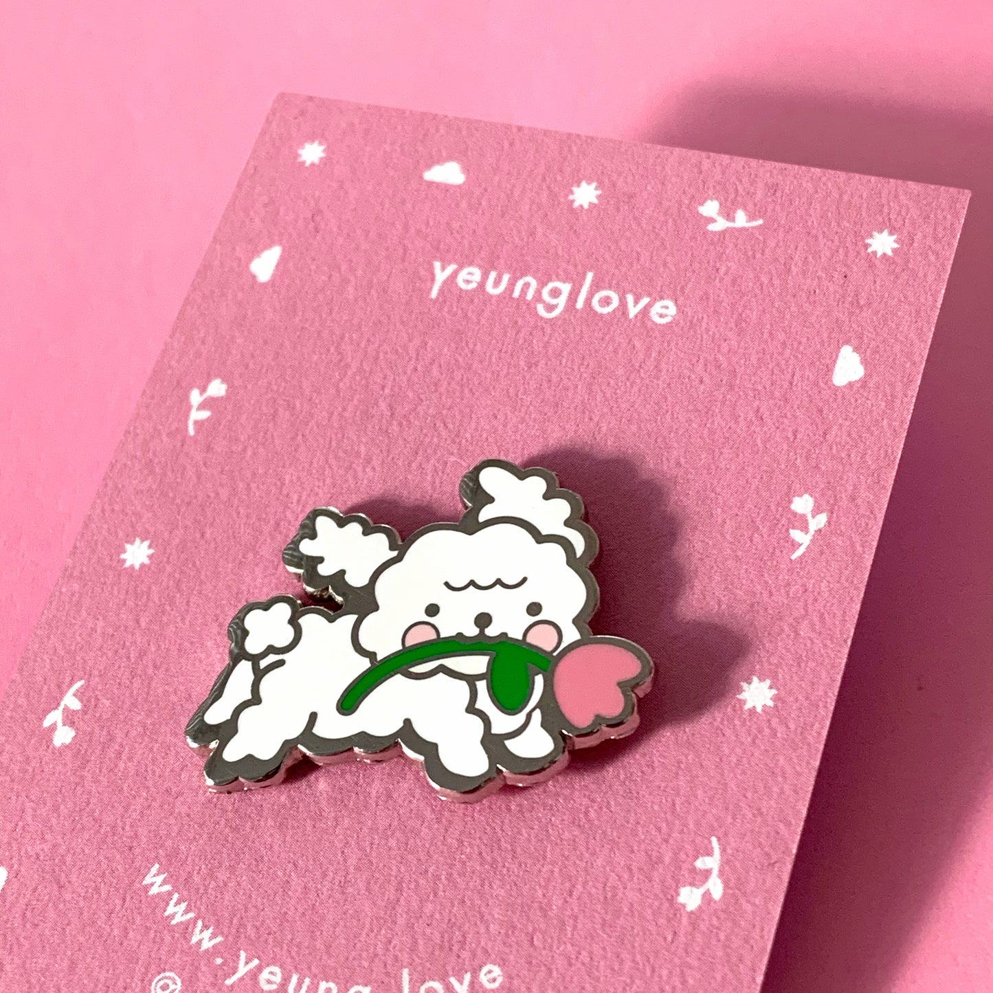 puppy enamel pin