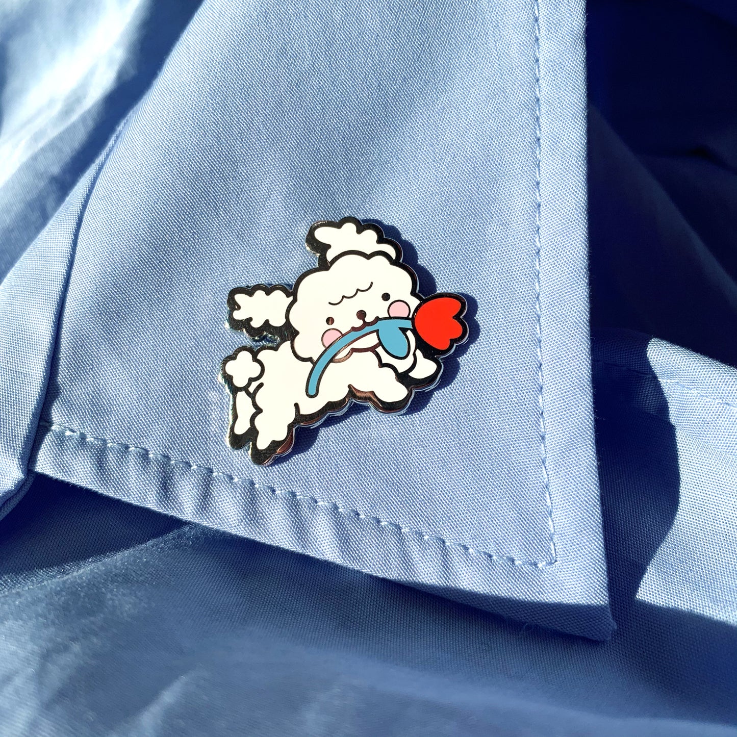 puppy enamel pin